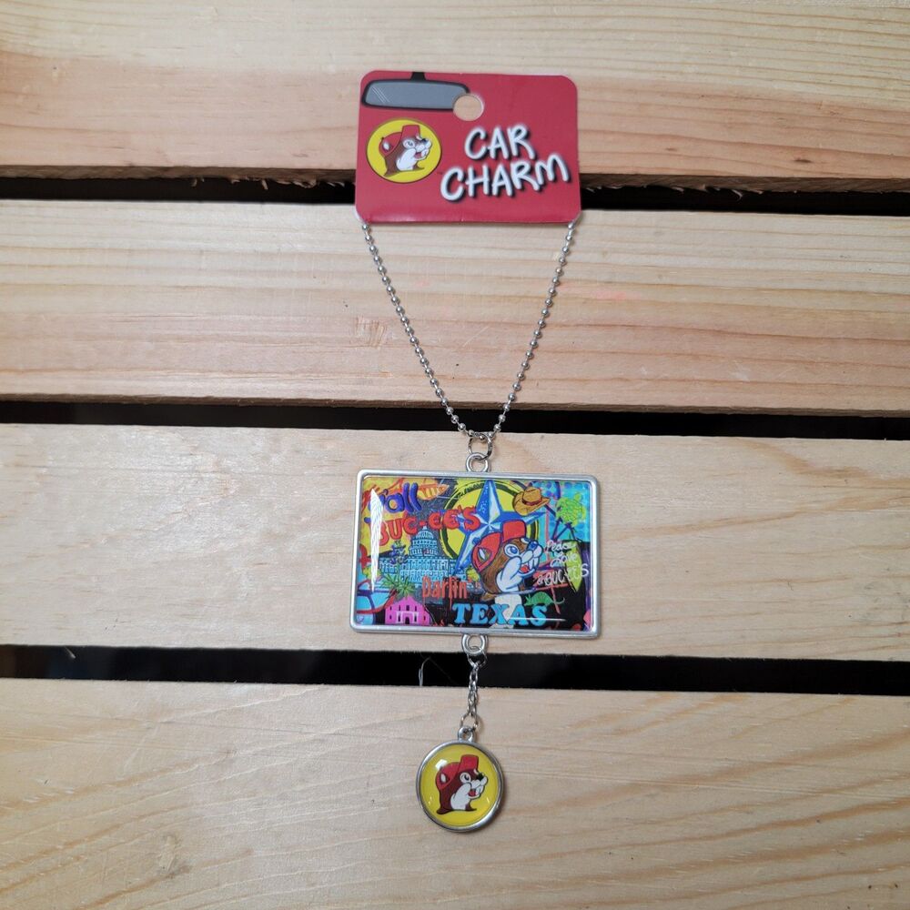 Buc-ee's Car Charm Rectangle "Darlin' Texas" Beaver NWT